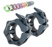 WARM BODY COLD MIND Reinforced Olympic Barbell Clips - 2 inch / 50mm - Barbell Collars, Weight Clips for Bars, Barbell Clamps for Olympic Bar, Gym Weightlifting Fitness Crossfit