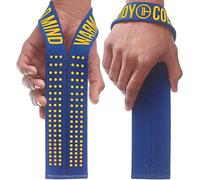 WARM BODY COLD MIND V1 Lifting Wrist Straps for Olympic Weightlifting, Rated at 660 lb, for Weight Lifting Bodybuilding Powerlifting Deadlift Gym Fitness Crossfit, Heavy Duty (Blue/Orange)