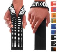 WARM BODY COLD MIND V1 Lifting Wrist Straps for Olympic Weightlifting, Rated at 660 lb, for Weight Lifting Bodybuilding Powerlifting Deadlift Gym Fitness Crossfit, Heavy Duty (Black/White)