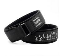 WARM BODY COLD MIND Weight Lifting Belt 4 Inch - Approved for Oly Weightlifting, Waist/Back Support for Men & Women, Powerlifting, Deadlift, Bodybuilding (Black 5mm, M)