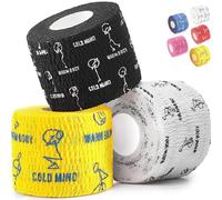 WARM BODY COLD MIND Weight Lifting Thumb Tape - Hook Grip Tape for Crossfit, Weightlifting Powerlifting Deadlift, Sticky & Stretchy Athletic Grip Tape (3 Rolls Mix V3, 19ft x 1.85in)