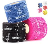 WARM BODY COLD MIND Weight Lifting Thumb Tape - Hook Grip Tape for Crossfit, Weightlifting Powerlifting Deadlift, Sticky & Stretchy Athletic Grip Tape (3 Rolls Mix V2, 19ft x 1.85in)