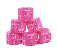 WARM BODY COLD MIND Weight Lifting Thumb Tape - Hook Grip Tape for Crossfit, Weightlifting Powerlifting Deadlift, Sticky & Stretchy Athletic Grip Tape (6 Rolls Pink, 19ft x 1.85in)