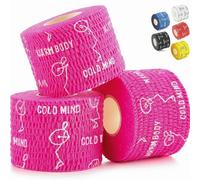 WARM BODY COLD MIND Weight Lifting Thumb Tape - Hook Grip Tape for Crossfit, Weightlifting Powerlifting Deadlift, Sticky & Stretchy Athletic Grip Tape (3 Rolls Pink, 19ft x 1.85in)
