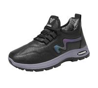 Warm Boots Women Women's Spring and Autumn Winter Mother's Cotton Boots Plus Velvet and Thickened Middle and Elderly Walking Shoes Old People's Shoes Boots High Heels for Women (Black, 5)