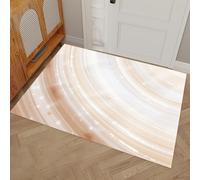 Warm Brown Doormat, Concentric Circles Area rug Non Slip Backing - Dirt Trapper Mat Absorbent Non-Slip Door mat for Entrance Inside Kitchen Front Back Door Pets and Garden - 80 x 120 cm