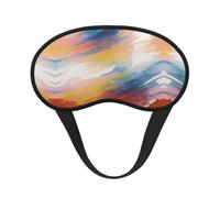 Warm Brush Strokes Print Blackout Sleep Mask, Light Blocking Eye Mask for Sleeping Travel, Camping, Shift Work