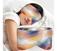 Warm Brush Strokes Print Sleep Eye Mask Comfortable Sleeping Mask