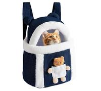 Warm Cat Carrier Bag - Cute Pet Carrier Bag with Open Top | Soft Comfortable Cat Backpack for Small Pets