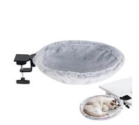 Warm Cat Desk Bed Kitten Hammock - Elevated Pet Lounge Supports Up to 50LBS | Support Structure Build, Breathable Soft Cushion Design, Compact Space Saving Style, Office Workplace