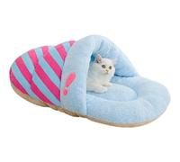 Warm Cat House Bed - Plush Winter Slippers Shaped Cat Nest | Winter Slippers Pet House Nest Cat Nest Bed | Comfortable Pet Sleeping Bed for Dogs, Cats, Rabbits (L)