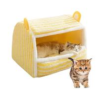 Warm Cat House | Foldable Cat Cave | Large Cat Bed | Soft Fleece Lining, Non Slip Base and Washable Cover, Perfect for Cuddling, Sleeping and Keeping Your Friend Warm