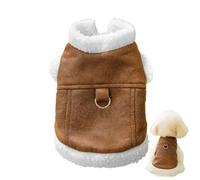 Warm Cat Pet Clothing - Thickened Puppy Vest - Leashable Thermal Winter Coat | Traction Rope Hole | Cold Weather Jacket For Small Dogs, Bichon Frise, And Puppies, Easy On/Off