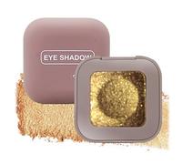 Warm Champagne Gold Glitter Single Eyeshadow - High-Shimmer Pearls & Creamy Mousse Texture, Multidimensional Metallic Glow - Colour-Shift Holographic Finish,