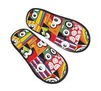 Warm Closed Toe House Shoes Monsters Lined House Shoes Polyester Indoor Bedroom Slippers For Hotel, Men, Women L
