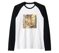 Warm Coffee Memories by The Subway - New York City Cozy Café Raglan Baseball Tee