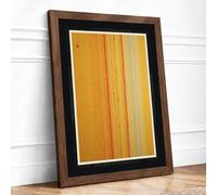 Warm Color Fields Minimalist Framed Wall Art Print A2 (59.4×42cm) Walnut, Wall Decor for Living Room, Bedroom, Office & Home, Ready to Hang, Art Gift