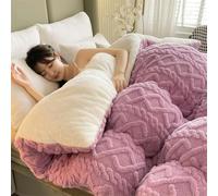 Warm Comforter Winter Blanket - Super Thick Quilted Polyester Weighted Blanket for Bed