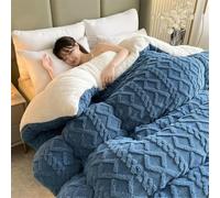 Warm Comforter Winter Blanket - Super Thick Quilted Polyester Weighted Blanket for Bed