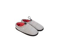 HEAT HOLDERS Mens Drawstring Slippers Warm Cozy Fleece Lined Mule Slippers for Winter (L, Grey)