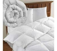 Warm & Cosy 13.5 Tog Duck Feather & Down Winter Duvet Extra Warm Soft Fluffy Comfortable Duvet with Double Stitch,100% Cotton anti-Dust Mite & Feather-Proof Fabric Anti-allergen (Double,200x200cm)