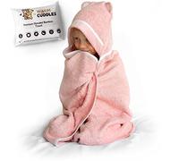 WARM CUDDLES Premium Toddler Towel with Hood | Organic Bamboo Toddler Hooded Bath Towel | Large Hooded Towel for Toddler Newborn Infant Boy Girl | Newborn Towel (Pink)