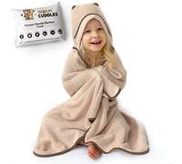 Warm Cuddles Premium Toddler Towels with Hood - Extra Soft Rayon from Bamboo Toddler Bath Towel (Beige)