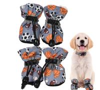 Warm Dog Boots, 4 Pack Waterproof and Soft Dog Shoes with Warm Fleece, Puppy Outdoor Accessories for Doberman, Pinscher, Poodle, German Shepherd, Bellv