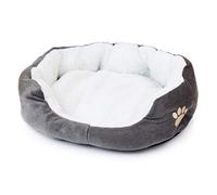 Warm Dog Calming Bed Dust-proof Durable Dog Pet Cat Sofa Machine Washable Kennel Soft Comfortable Pet Basket with Removable Cushion,Grey,50x40cm