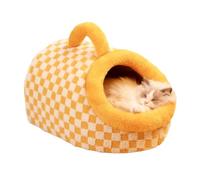 Warm Dog Cave Bed,Hooded Calming Bed For Small Medium Dogs,Removable Cover | The Hooded Design Creates A Den-like Space That Triggers Your Dog‘s Natural Burrowing Instinct. The Raised Rim Supports Head