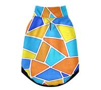 Warm Dog Coat, Adjustable Durable Doggie Winter Jacket Reversible Cozy Puppy Cold Weather Apparel from Small to Large Breed Vibrant Stained Glass Pattern