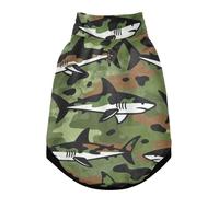 Warm Dog Coat, Adjustable Durable Doggie Winter Jacket Reversible Cozy Puppy Cold Weather Apparel from Small to Large Breed Camouflage Shark Pattern