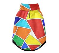 Warm Dog Coat, Adjustable Durable Doggie Winter Jacket Reversible Cozy Puppy Cold Weather Apparel from Small to Large Breed Colorful Stained Glass Pattern