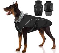 Warm Dog Coat Medium, Thermal Coat Cosy with Underbelly Protection Winter Pullover Comfortable for Medium Dogs Kept them Warm during Cold Evening Walkies(Black, L)