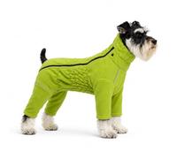 Warm Dog Coat, Windproof Jacket for Small to Large Dogs, Fleece Winter Coat with Zippered Closure, Green M