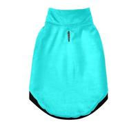 Warm Dog Jacket for Dogs Windproof Dog Suit with Safety Belt, Zipper Pet Four Legged Jumpsuit, Cold Weather Winter Dogs Coat Aqua Blue