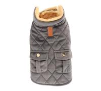Warm Dog Jacket | Windproof Winter Coat with Adjustable Belly & Traction Port | Thickened Pet Jacket for Outdoor Walking/Hiking/Daily Use | Cozy Flannel Fabric with Pocket (M)