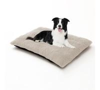 Warm Dog Pillow Cushion Large, Orthopedic Cozy Plush Dog Bed, Pet Crate Bed Washable, Anti-Anxiety Pet Mattress, Non-Slip Calming Crate Mattress for Puppy (78x55x10cm,Off-White)