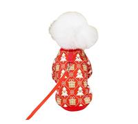 Warm Dog Sweater Pet Clothing New Year'S Clothing Dog Clothing Small And Medium Sized Cat Clothing Winter Holiday Clothing Pet Clothing 2024 Christmas Hoodie Red L