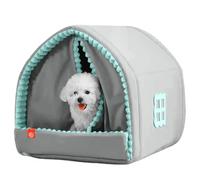 Warm Dog Tent Bed - Airtight Dog Bed with Door | Small Dog Cave Bed with Outer Door for Small Dogs Cave Bed Provides a Clean Sleeping Environment Just By Using Pet Rest Nest for Four Seasons, Saving