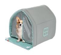 Warm Dog Tent Bed - Enclosed Cat and Dog Cave Bed with Door - Four Seasons Pet Resting Nest for Indoor Cats and Small Dogs - Cozy Tent-Style Bed for Autumn and Winter Comfort