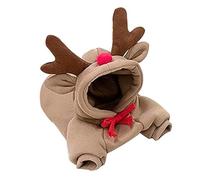 Warm Dog Winter Clothes Cute Fruit Dog Coat Hoodies Fleece Pet Dogs Costume Jacket for French Bulldog Chihuahua Ropa para Perro(Coffee,L)