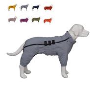 Warm Double Layers Dog Vest - 4 Legs Covered Windproof Waterproof Reflective Coat for Small Medium Large Dogs - Outdoor Skating Costume - Gray XL