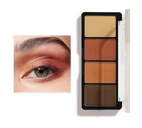 Warm Earthy Eyeshadow Palette with Matte & Shimmer Finishes for Natural to Smokey Eye Looks - Versatile Neutral Brown Colour Compact Featuring Terracotta, Burnt Orange & Chocolate Shades, Smooth