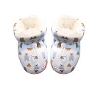 Warm Faux F r Li ing Baby Boots, Animal Pattern Print Design Cozy Fleece Baby Booties, Winter Snow Anti-Slip Soft Sole Warm Sock Shoes Children Floor Boots Toddler Velvet Thick (White, 3.5 Infant)