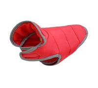 Warm Fleece-Lined Cold-Proof Reflective Snow Chihuahuas Schnauzers Shiba Inus Jacket Reversible Cat Dog Coat With Leash Hole,Red,M
