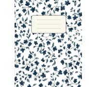 Warm Floral Notebook - 8.5x11 in, 100 pages: Retro Flower Pattern Lined Journal