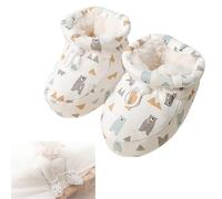 Warm Fur Baby Boots, 2025 New Warm Cozy Fleece Baby Booties, Fur Winter Booties with Drawstring for Infant Winter (White-a,10.5cm(0-6 Months Infant))