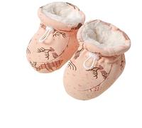 Warm Fur Baby Boots, 2025 New Warm Cozy Fleece Baby Booties, Fur Winter Booties with Drawstring for Infant Winter (Pink-a,10.5cm(0-6 Months Infant))