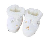 Warm Fur Baby Boots, 2025 New Warm Cozy Fleece Baby Booties, Fur Winter Booties with Drawstring for Infant Winter (White-b,10.5cm(0-6 Months Infant))